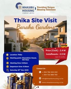 Mhasibu Housing offer on Thika land Site Visit