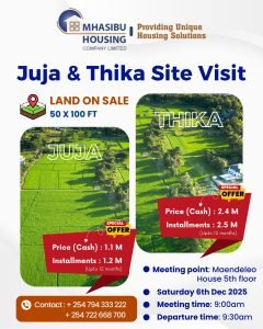 Mhasibu Hosing Juja and Thika Site Visit