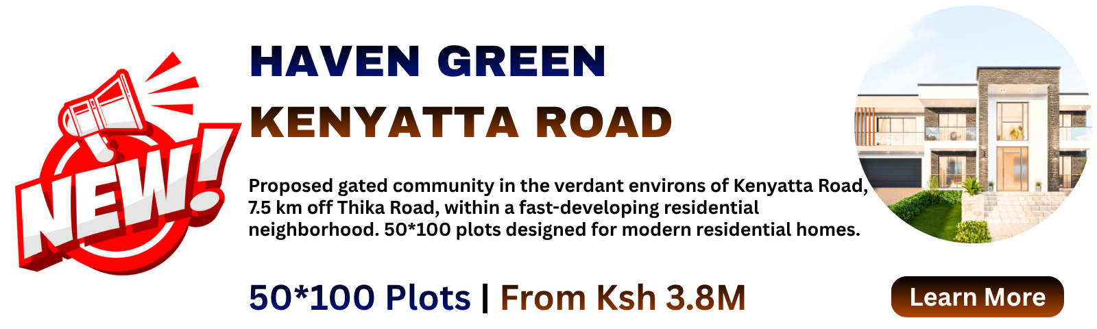Mhasibu Housing 50*100 plots for Sale in Kenyatta Road from Ksh 3.8M