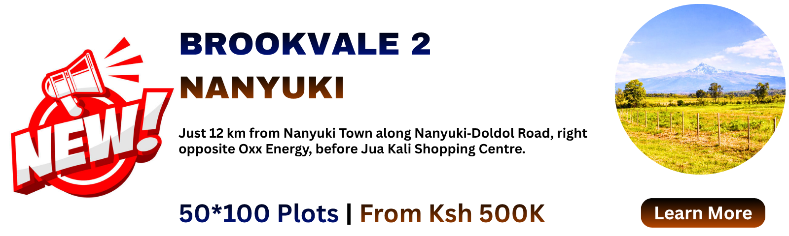 Mhasibu Housing Brookvale Phase 2 50*100 plots for sale in Nanyuki from Kshs. 500K