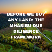 Mhasibu Housing Due Diligence Framework - Before we Buy any Land