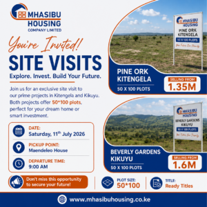 Mhasibu Housing - Kikuyu * Kitengela Site Visits